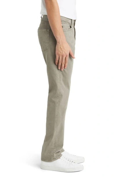 Shop Ag Everett Sueded Stretch Sateen Straight Fit Pants In Sulfar Light Sterling