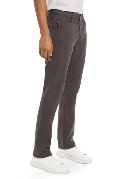 Shop Ag Everett Sueded Stretch Sateen Straight Fit Pants In Shadow Hawk