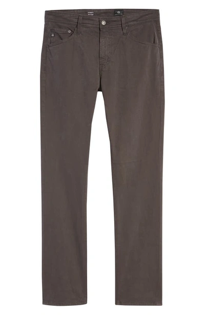 Shop Ag Everett Sueded Stretch Sateen Straight Fit Pants In Shadow Hawk