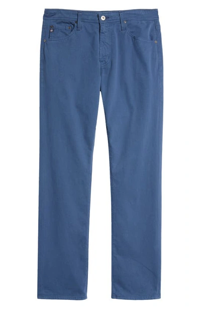 Shop Ag Everett Sueded Stretch Sateen Straight Fit Pants In Bon Voye