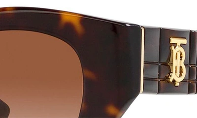 Shop Burberry Briar 47mm Gradient Small Phantos Sunglasses In Dk Havana
