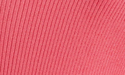 Shop Versace Slash Detail Long Sleeve Twisted Rib Sweater Dress In Flamingo