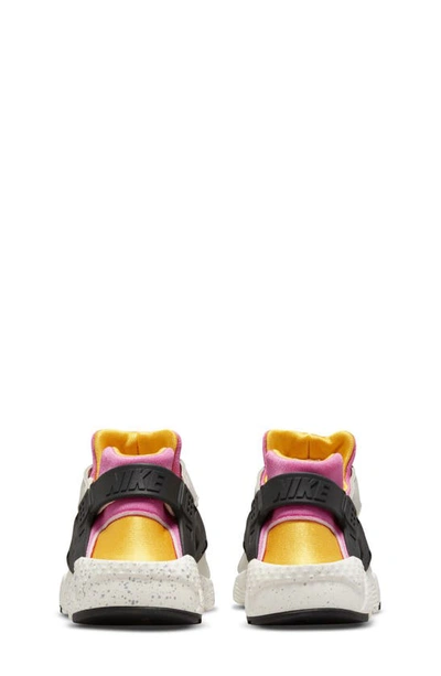 Shop Nike Huarache Run Sneaker In Bone/ Pink/ Gold