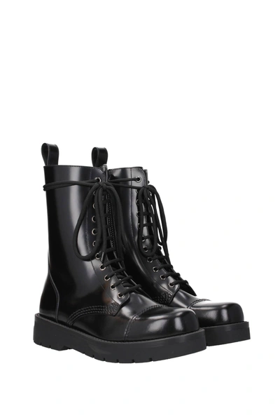 Shop Valentino Ankle Boot Leather Black