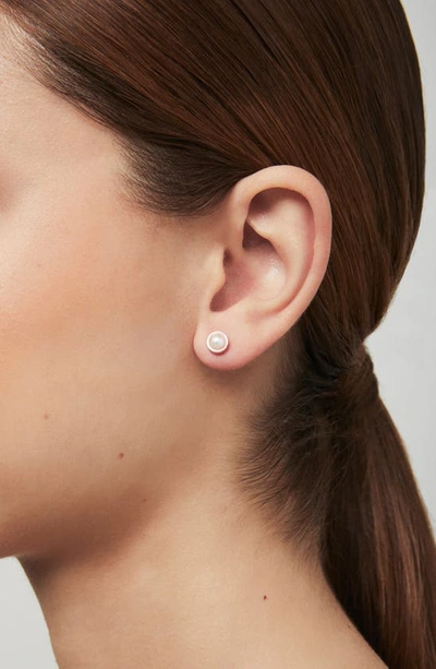 Shop Ted Baker Sinaa Crystal Stud Earrings In Pearl/ Rose Gold