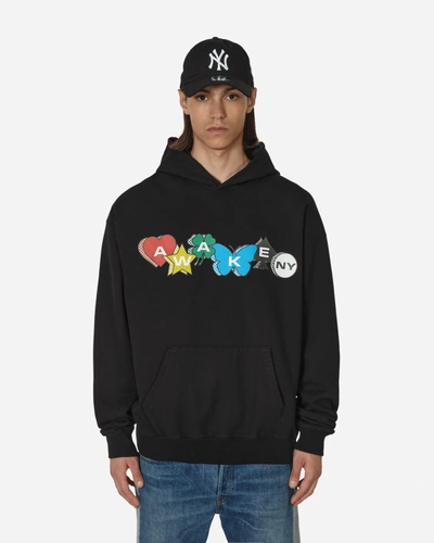 Shop Awake Ny Charm Logo Hooded Sweatshirt In Black