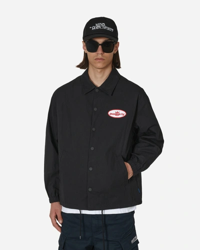 Awake Ny King Logo Twill Coaches Jacket Charcoal In Grey