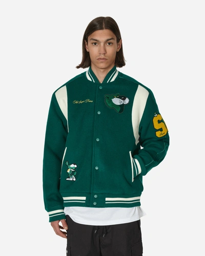 Shop Puma The Mascot T7 College Jacket Evergreen In Green