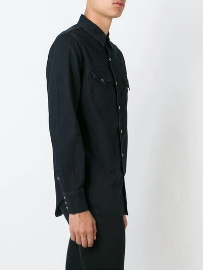 Shop Saint Laurent Chest Pocket Denim Shirt