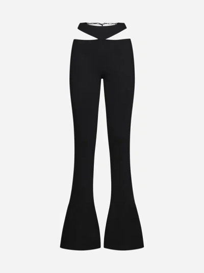 Shop Attico Remi Rayon-blend Trousers In Black