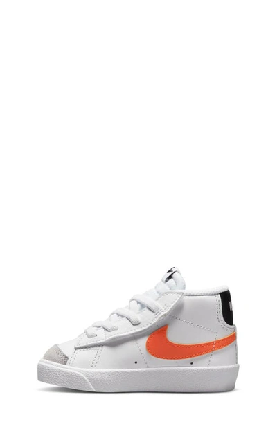 Shop Nike Kids' Blazer Mid '77 Sneaker In White/ Orange/ Grey/ Black