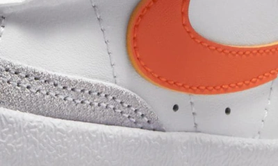Shop Nike Kids' Blazer Mid '77 Sneaker In White/ Orange/ Grey/ Black