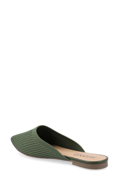 Shop Journee Collection Aniee Knit Mule In Olive