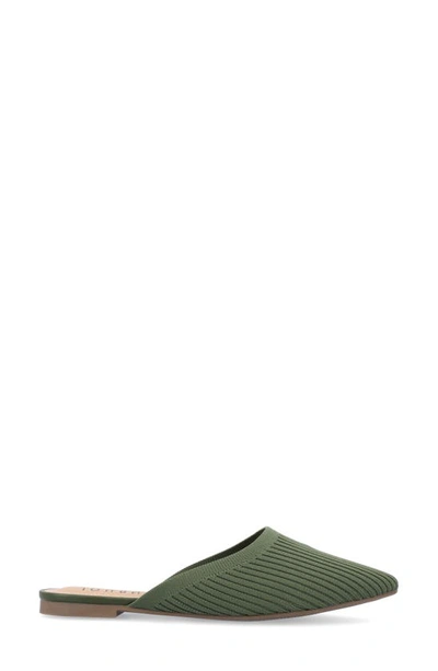 Journee Collection Aniee Knit Mule In Olive