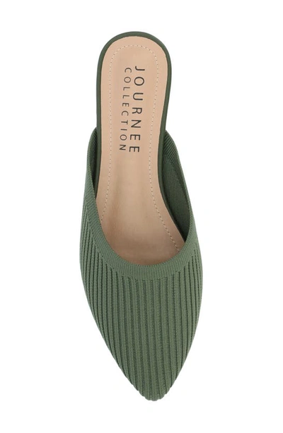 Shop Journee Collection Aniee Knit Mule In Olive