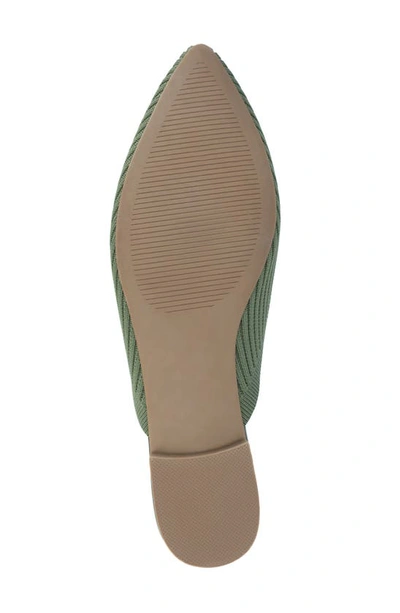 Journee Collection Aniee Knit Mule In Olive