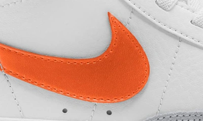 Shop Nike Kids' Blazer Mid '77 High Top Sneaker In White/ Orange/ Grey/ Black