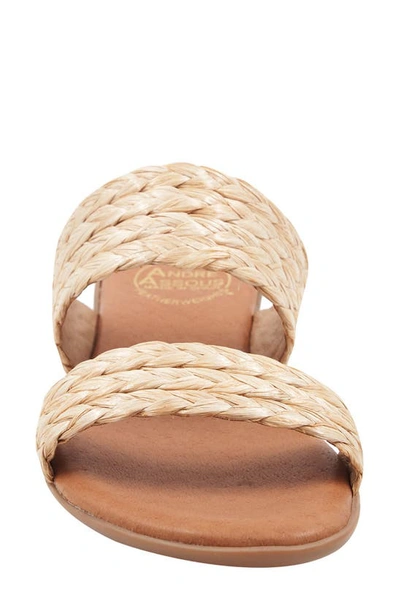 Andre Assous Women's Narice Raffia Slide Sandals - Exclusive In Beige