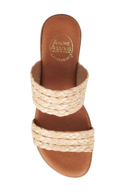 Andre Assous Women's Narice Raffia Slide Sandals - Exclusive In Beige