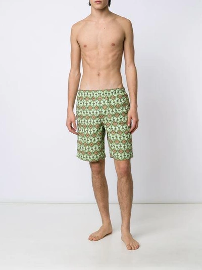 Shop Givenchy Carpet Print Swim Shorts