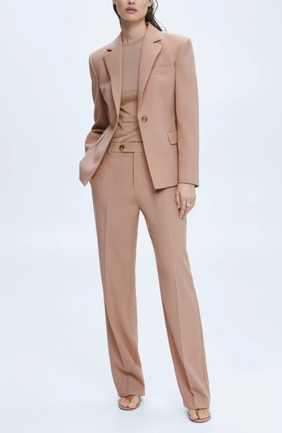 Shop Mango Straight Leg Suit Pants In Light Pastel