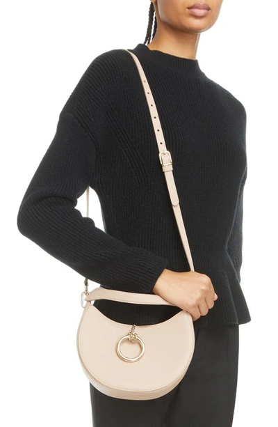 Shop Chloé Small Arlene Leather Hobo In Nomad Beige 28u