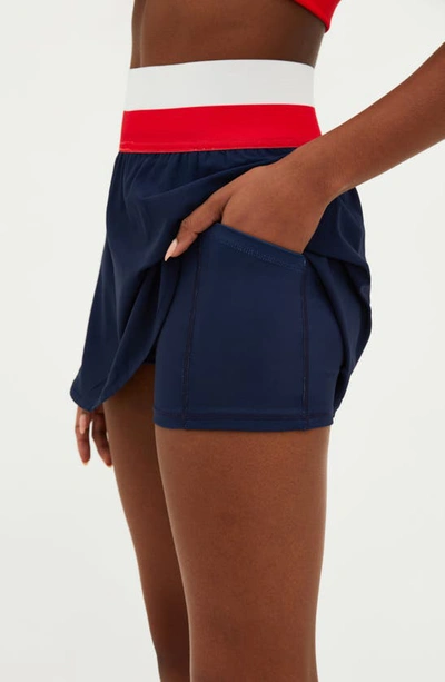 Shop Beach Riot Coast Tennis Skirt In Liberty Color Block