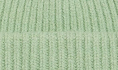 Shop Acne Studios Face Patch Wool Beanie In Spring Green