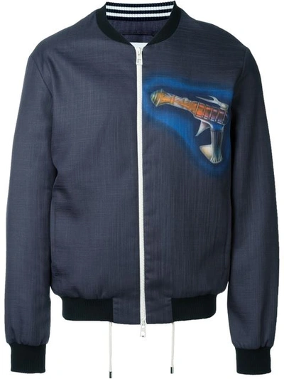 Loewe 'gun' Bomber Jacket In Blue