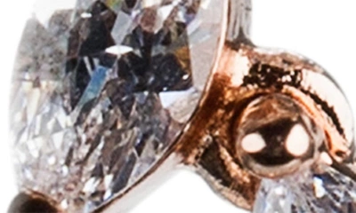 Cz By Kenneth Jay Lane Marquise Cubic Zirconia Linear Drop Earrings In Clear/rose Gold