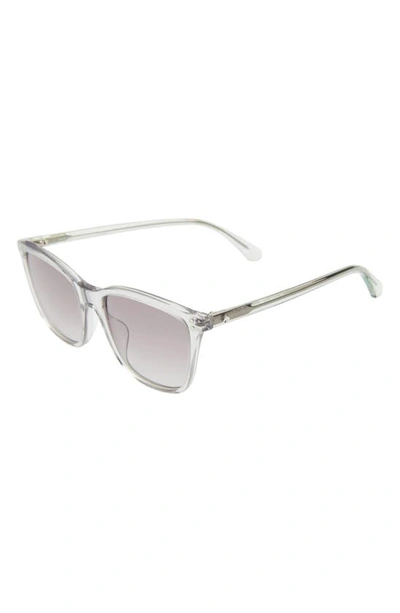 Shop Kate Spade Saturday 55mm Square Sunglasses In Grey / Grey Shaded