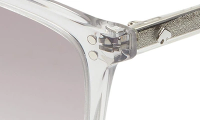 Shop Kate Spade Saturday 55mm Square Sunglasses In Grey / Grey Shaded