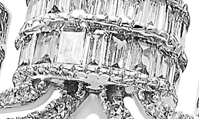 Effy 14k Rose Gold Baguette Cut Diamond Scalloped Band Ring In White Gold