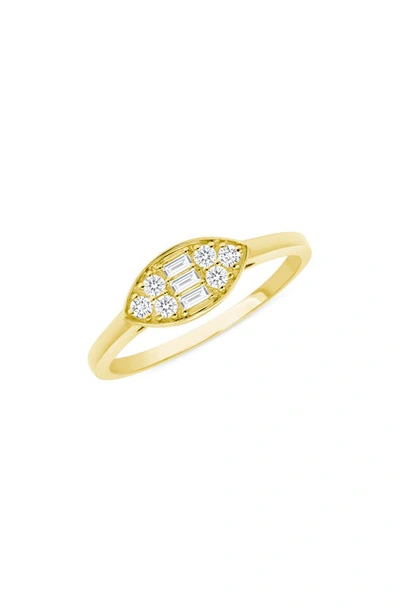 Shop Ron Hami 14k Yellow Baguette Marquise Diamond Ring In Gold/ Diamond