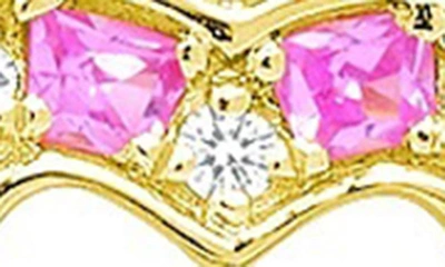 Shop Ron Hami 14k Yellow Gold Multi Sapphire & Diamond Open Heart Pendant Necklace In Gold/ Diamond