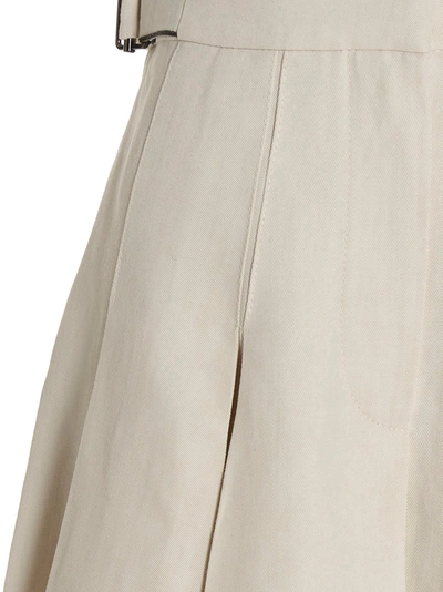 Shop Brunello Cucinelli Pleated Skirt In White