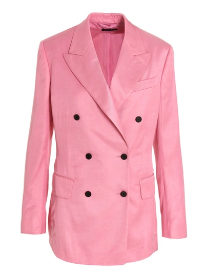 Shop Tom Ford 'boyfriend' Blazer Jacket In Pink