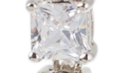 Cz By Kenneth Jay Lane Cz Duster Drop Earrings In Clear/ Silver