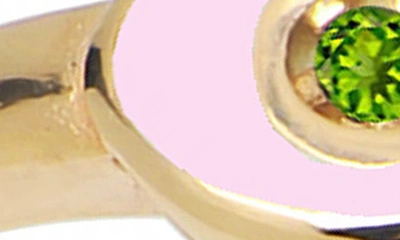 Gabi Rielle 14k Over Silver Cz Evil Eye Ring In Gold