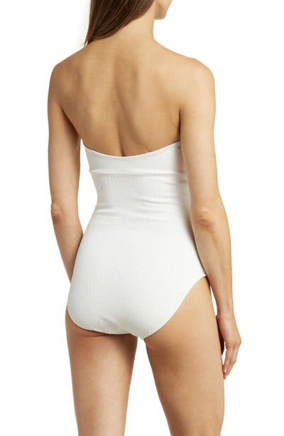 Shop Change Of Scenery Lisa Ring Hardware One-piece Swimsuit In Ivory Texture