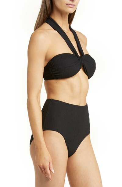 Shop Change Of Scenery Loryn Halter Bikini Top In Black Texture