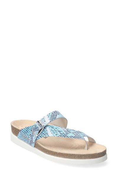 Shop Mephisto Helen Toe Loop Sandal In Turquoise Sand Boa