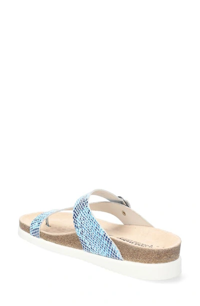 Shop Mephisto Helen Toe Loop Sandal In Turquoise Sand Boa