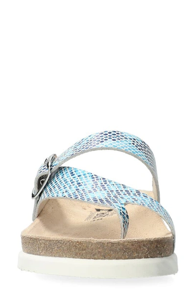 Shop Mephisto Helen Toe Loop Sandal In Turquoise Sand Boa