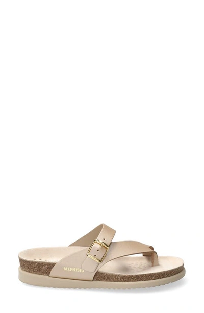 Mephisto Helen Toe Loop Sandal In Platinum Perla