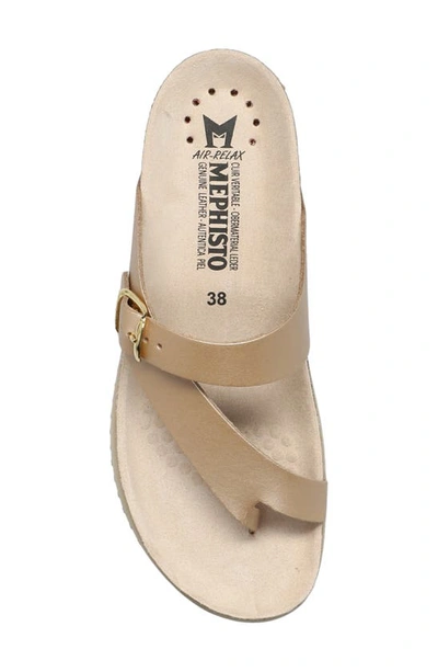 Mephisto Helen Toe Loop Sandal In Platinum Perla