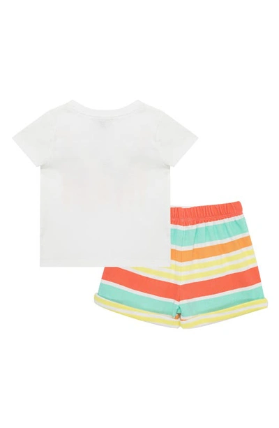 Shop Peek Essentials Funky Bunch Cotton T-shirt & Shorts In White