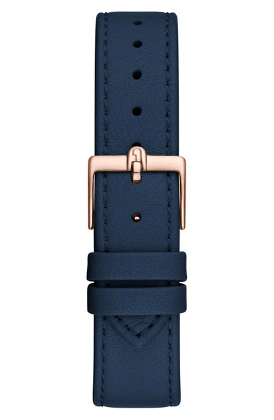 Shop Furla Easy Shape Leather Strap Watch, 38mm In Rose Gold/ Rose Gold/ Blue