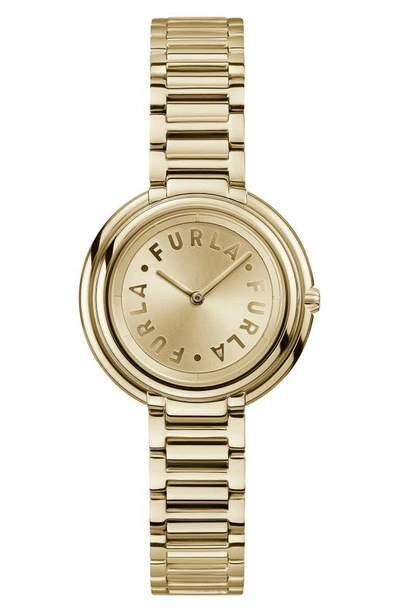 Shop Furla Icon Shape Bracelet Watch, 34mm In Gold/ Champagne/ Gold