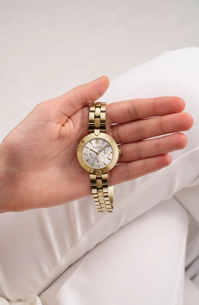 Shop Furla Logo Links Bracelet Watch, 36.5mm In Gold/ Silver/ Gold